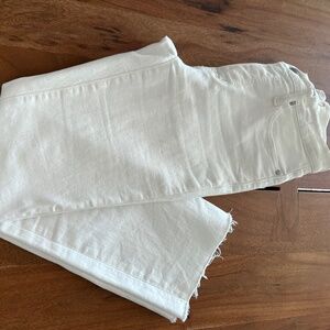 White Madewell Cali Demiboot Jeans, Size 25